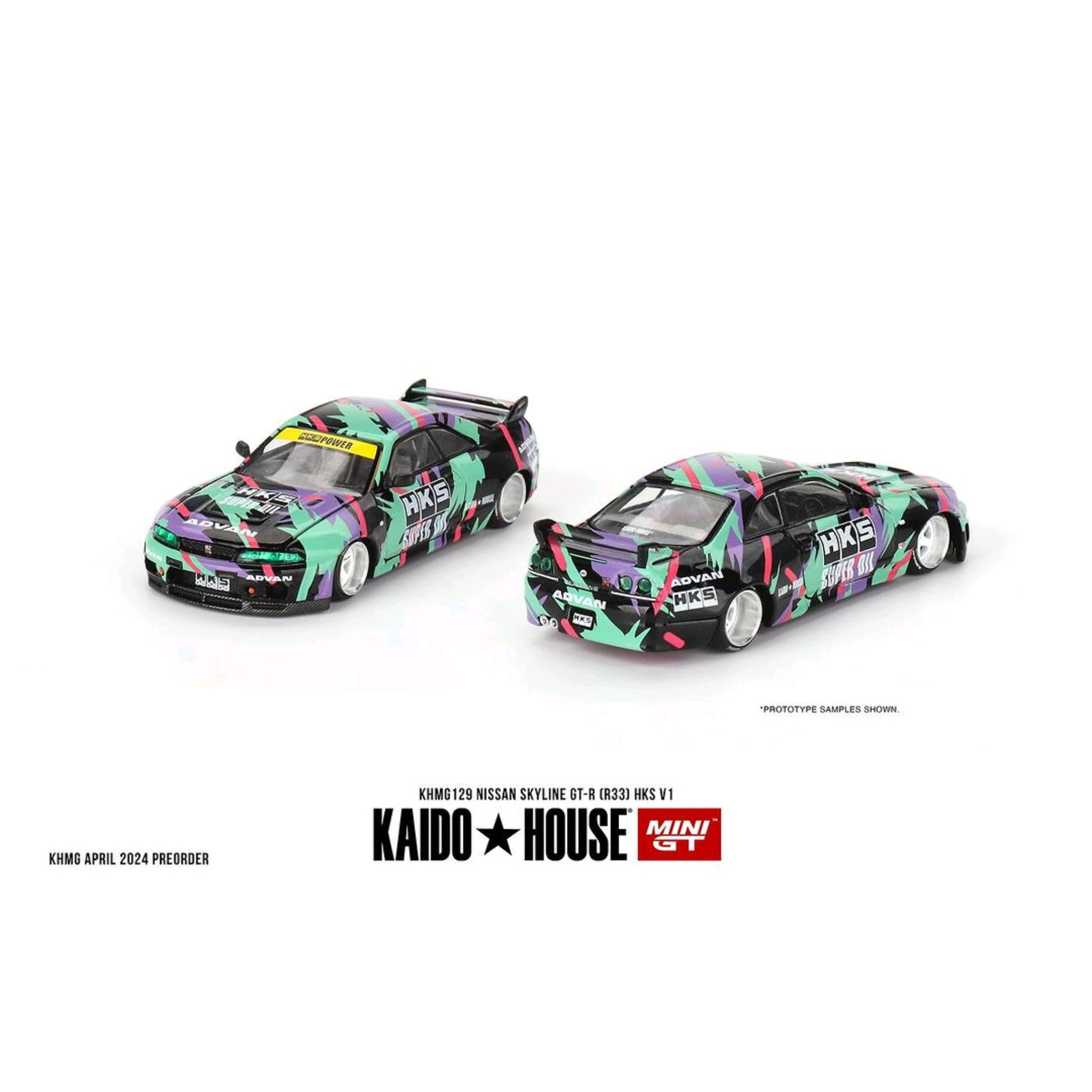 KAIDO☆HOUSE #129 NISSAN SKYLINE GT-R R33 HKS V1 - 1/64 SCALE