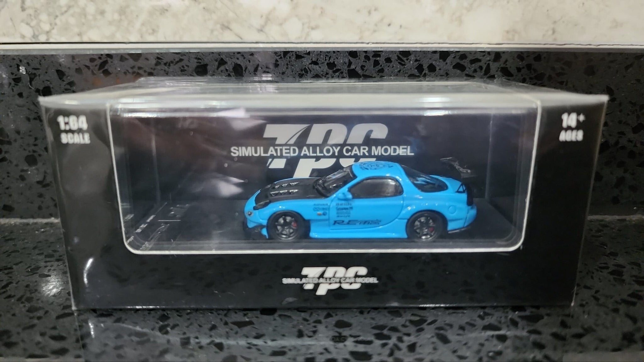 TPC MAZDA RX-7 FD3S AMEMIYA BLUE CARBON HOOD - 1/64 SCALE – DIECAST ...