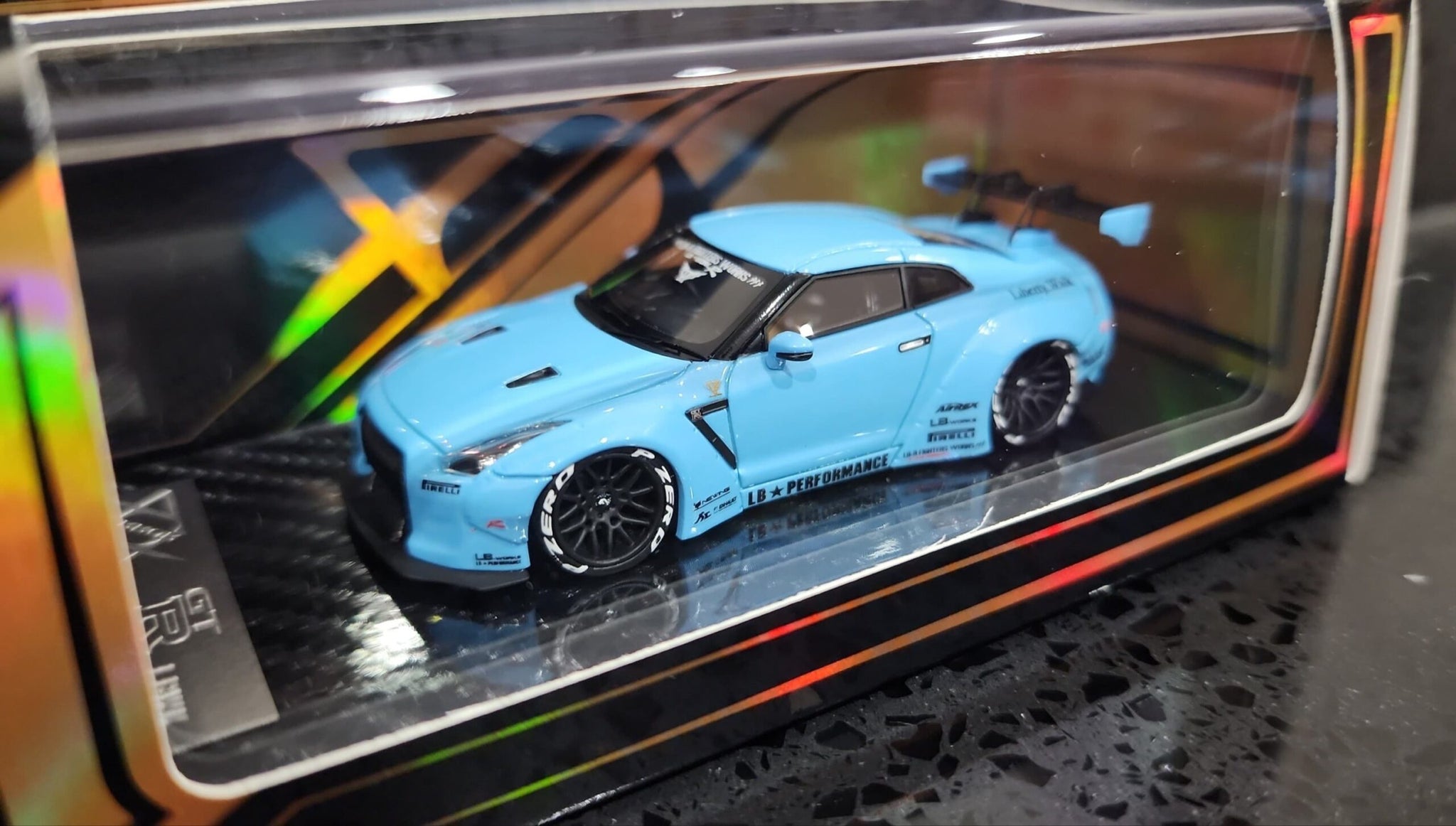 ERROR 404 NISSAN SKYLINE GT-R R35 LIBERTY WALK BABY BLUE - 1/64