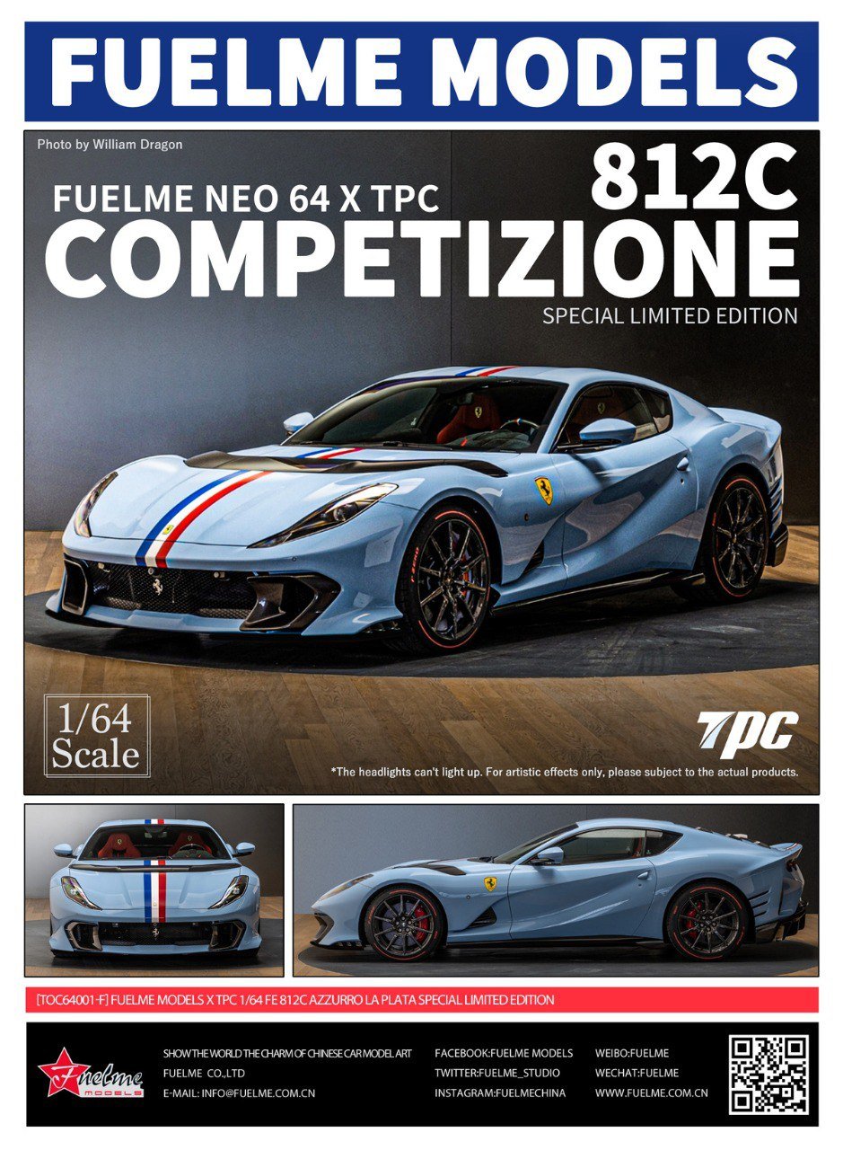 Fuelme フェラーリ　812C 812CA 2台セット FUEL ME FERRARI 812 COMPETIZIONE AZZURO LA PLATA SPECIAL LIMITED