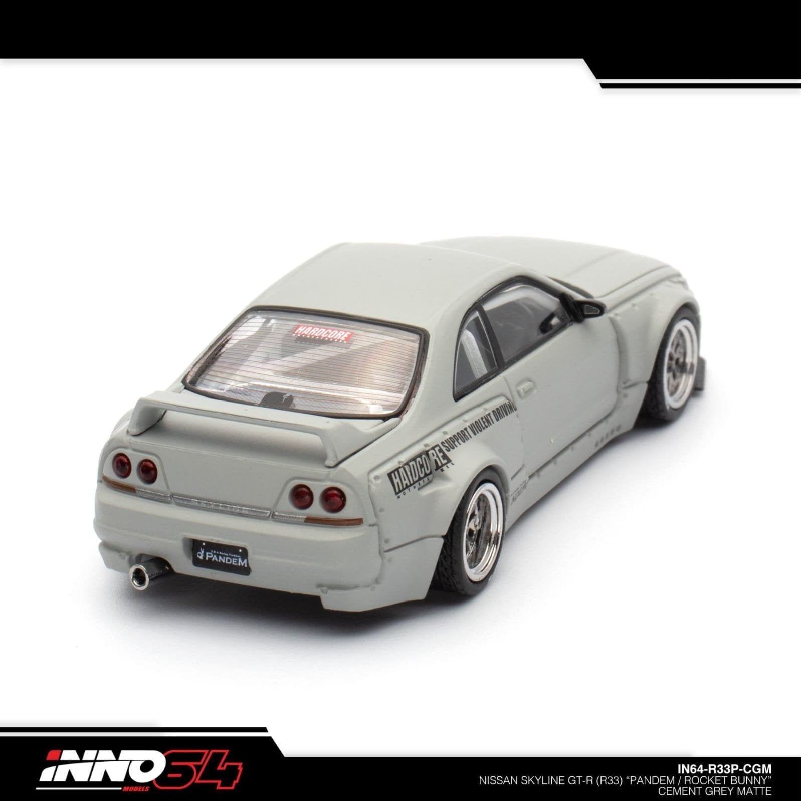 INNO 64 NISSAN SKYLINE GT-R R33 PANDEM ROCKET BUNNY MATTE GREY - 1/64 ...