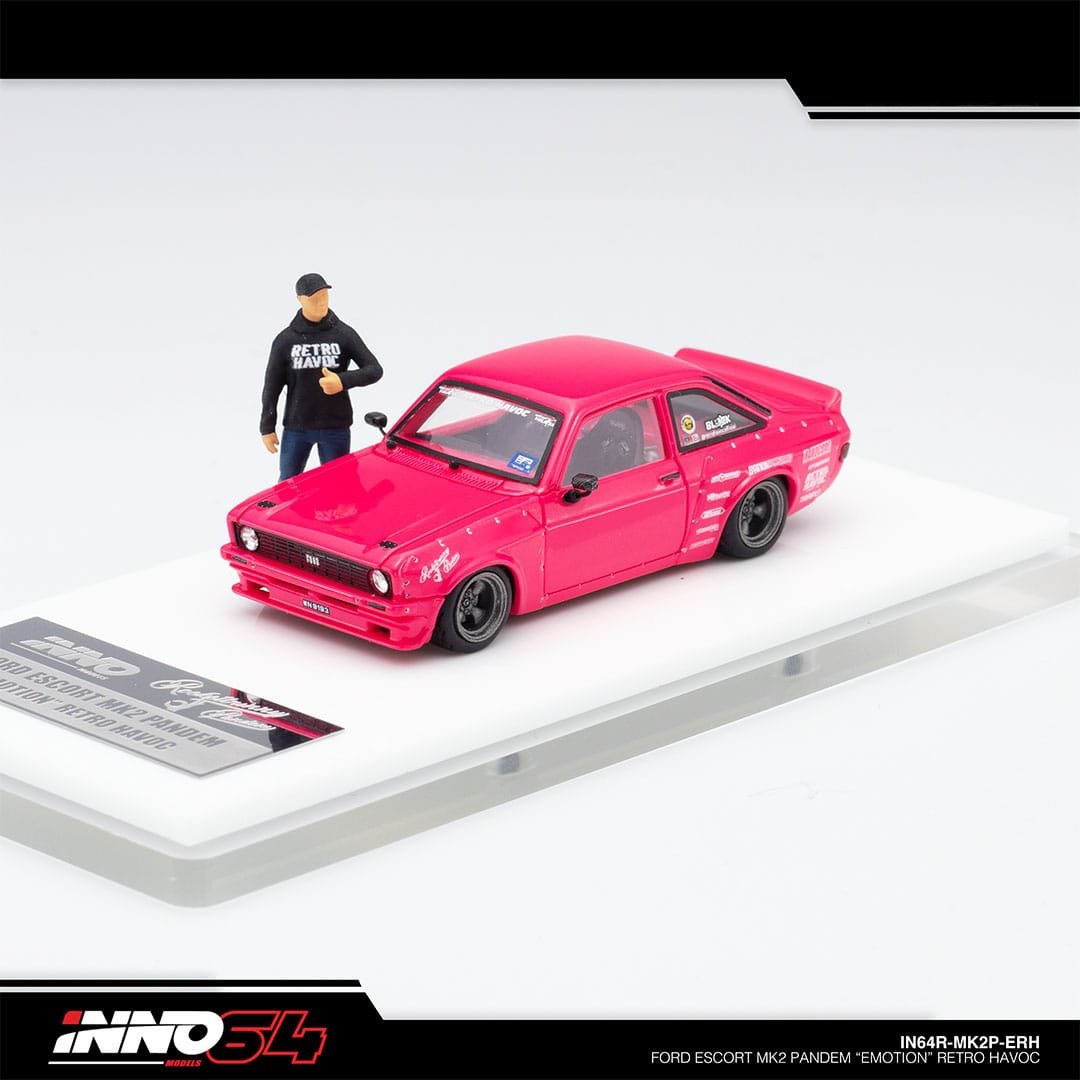 INNO 64 FORD ESCORT MK2 PANDEM RETRO HAVOC PINK - 1/64 SCALE – DIECAST ...