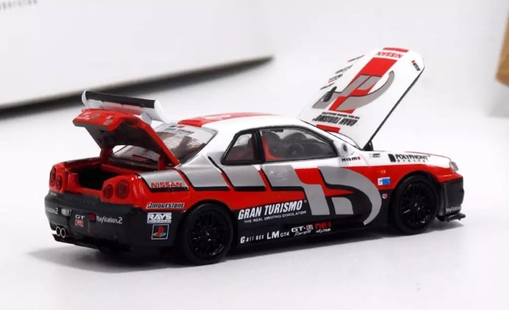 COOL ART NISSAN SKYLINE GT-R R34 GRAN TURISMO LIVERY - 1/64 SCALE ...