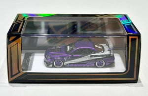 ERROR404 X LOT 57 1/64 RYOHE'S 日産 R34 ERROR 404 RYOHE'S NISSAN SKYLINE GT-R R34 GIFTED PURPLE/SILVER LOT