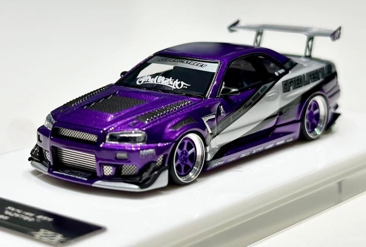 ERROR 404 RYOHE'S NISSAN SKYLINE GT-R R34 GIFTED PURPLE/SILVER LOT