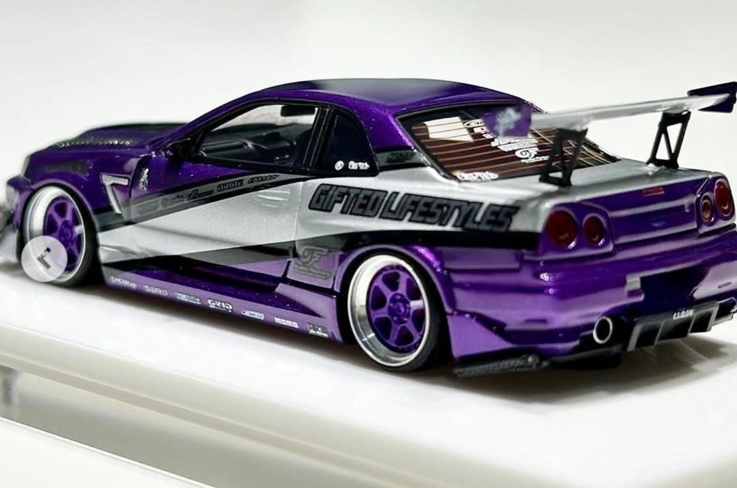 ERROR 404 RYOHE'S NISSAN SKYLINE GT-R R34 GIFTED PURPLE/SILVER LOT