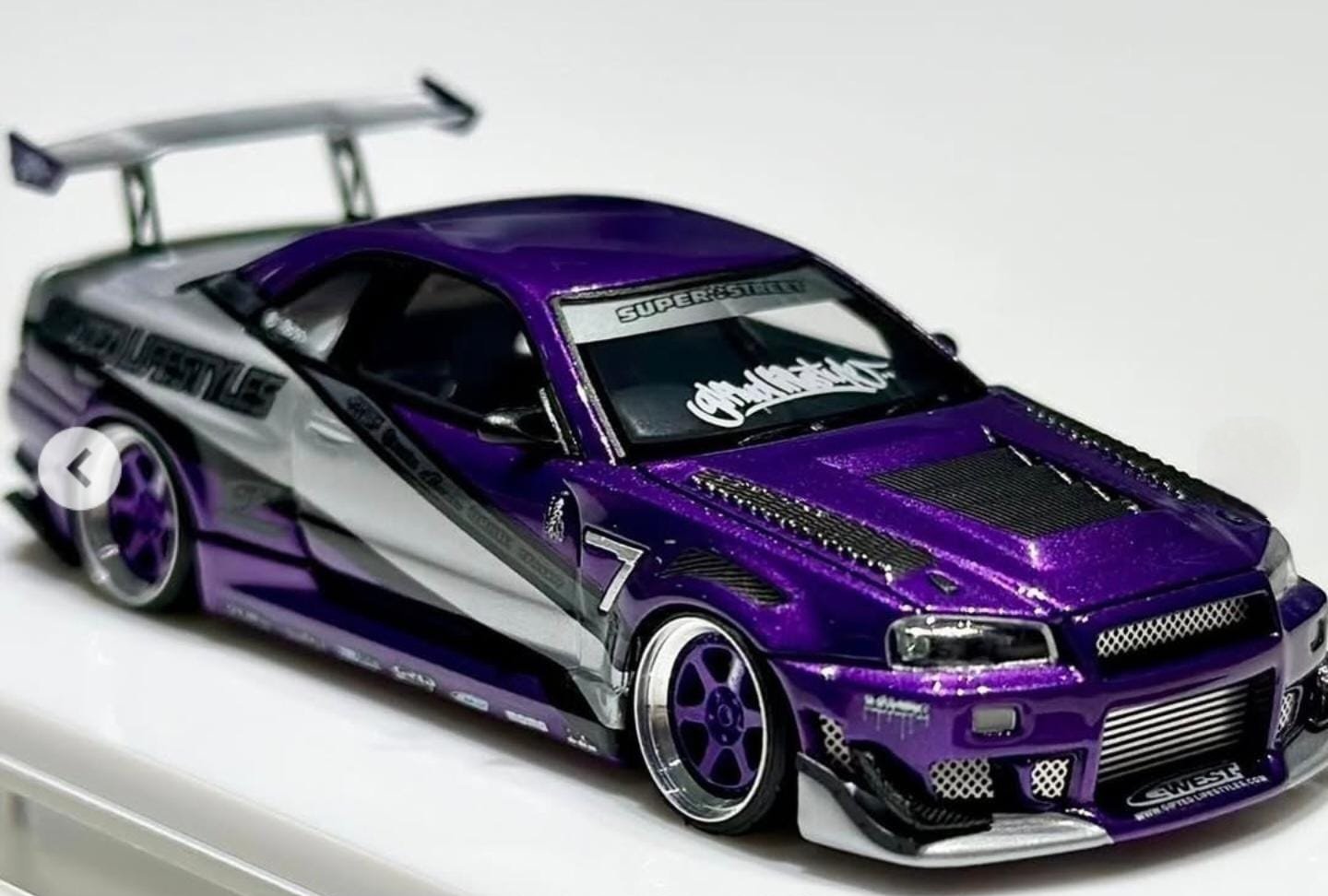 ERROR 404 RYOHE'S NISSAN SKYLINE GT-R R34 GIFTED PURPLE/SILVER LOT