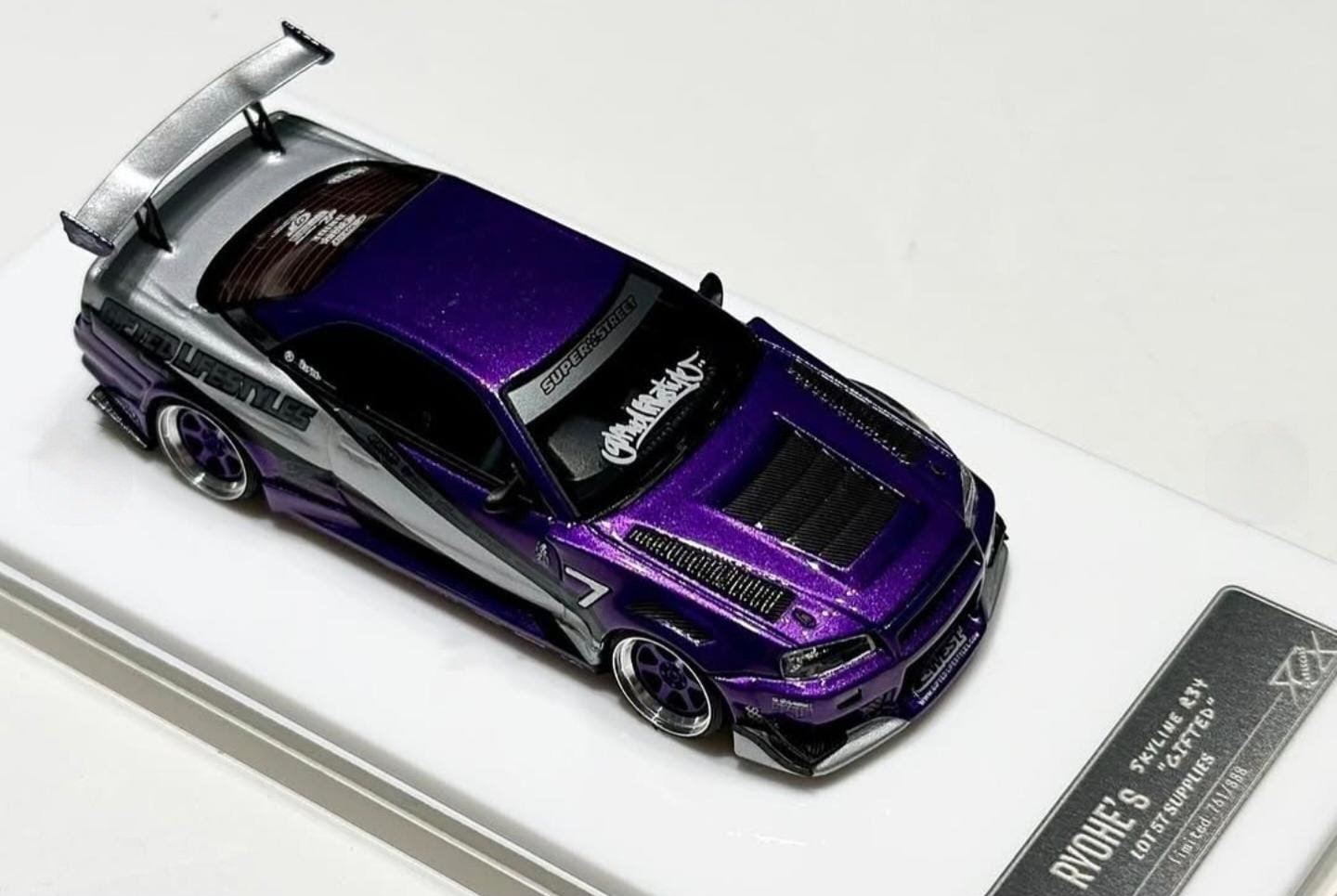 ERROR 404 RYOHE'S NISSAN SKYLINE GT-R R34 GIFTED PURPLE/SILVER LOT