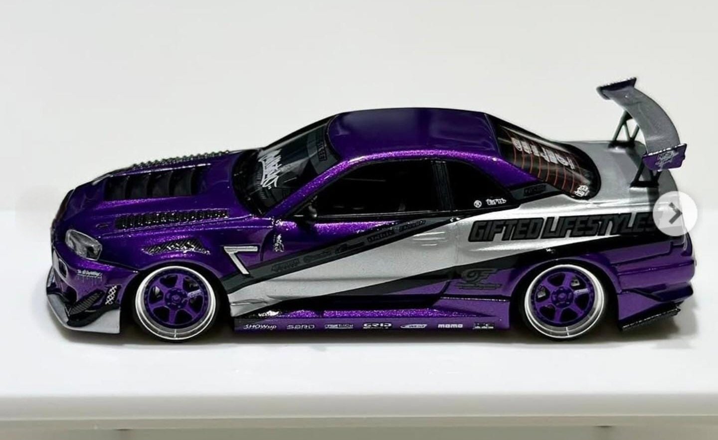 ERROR 404 RYOHE'S NISSAN SKYLINE GT-R R34 GIFTED PURPLE/SILVER LOT