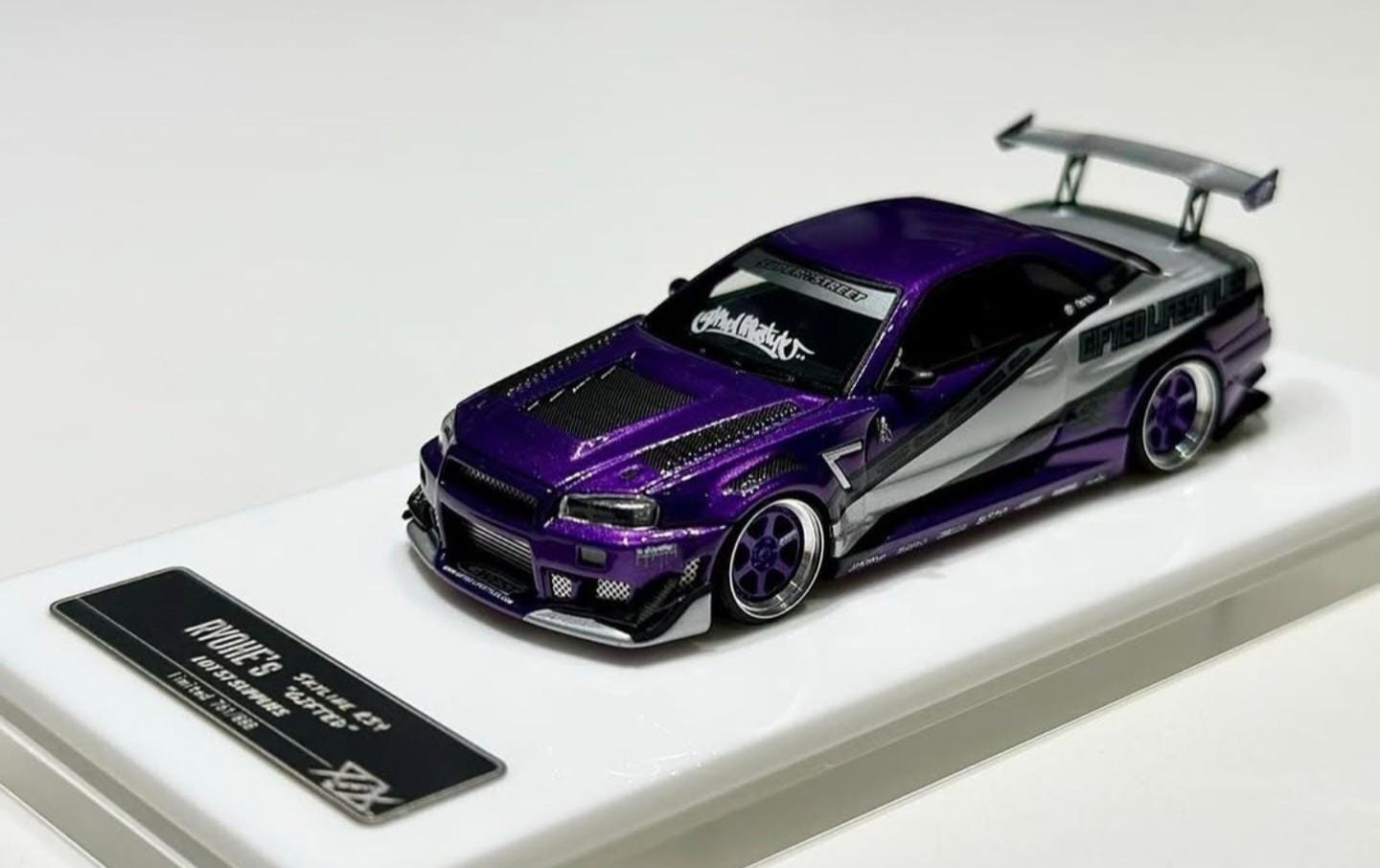ERROR 404 RYOHE'S NISSAN SKYLINE GT-R R34 GIFTED PURPLE/SILVER LOT
