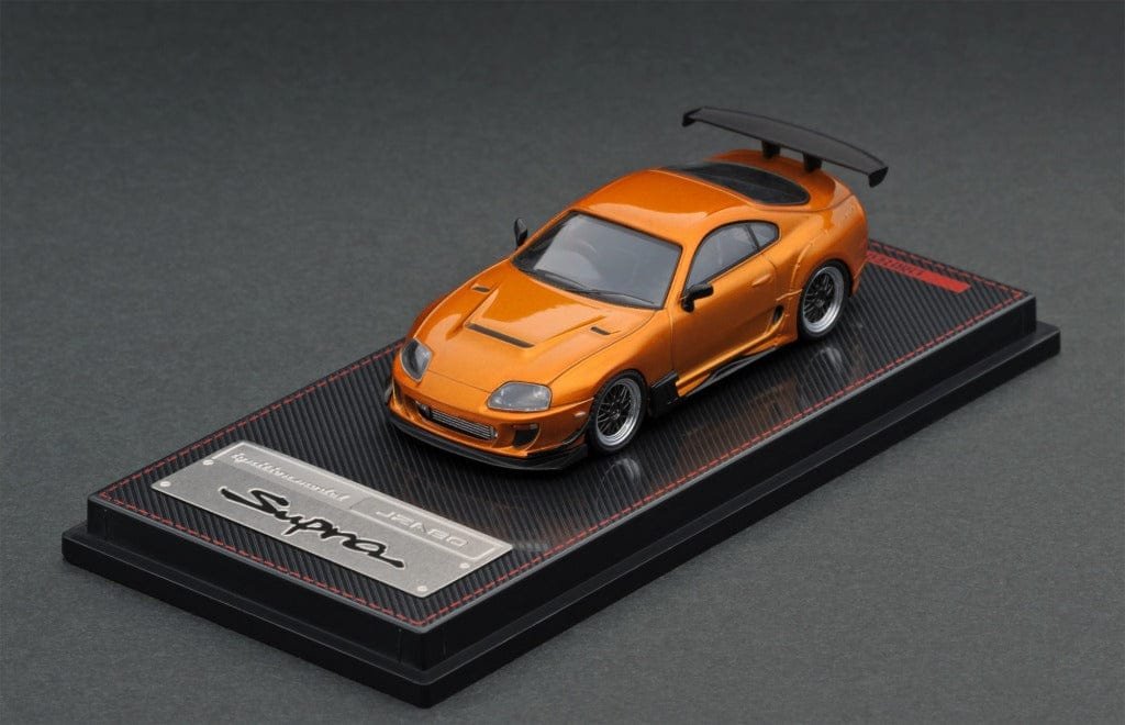 IGNITION MODEL TOYOTA SUPRA JZA80 ORANGE - 1/64 SCALE – DIECAST