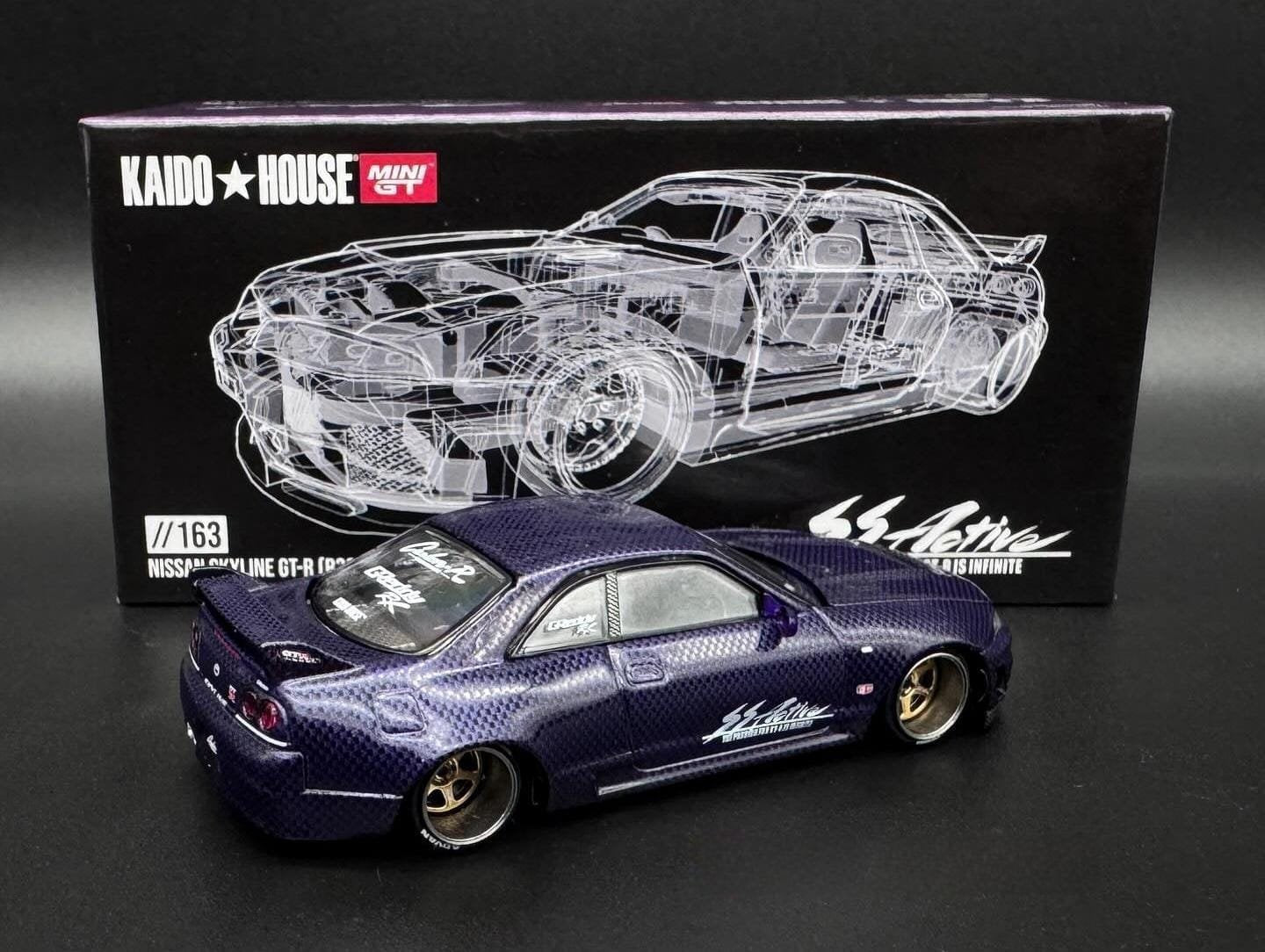 KAIDO★HOUSE #163 NISSAN SKYLINE GT-R R33 CARBON R V2 PURPLE - 1/64 SCA ...