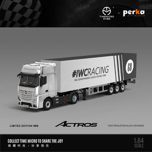 TIME MICRO x PERKA MERCEDES-BENZ ACTROS CONTAINER TRUCK SILVER