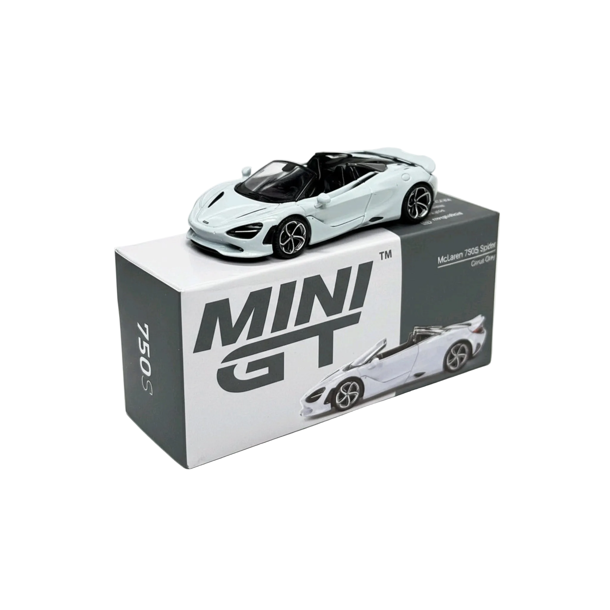 MINI GT #973 MCLAREN 750S SPIDER CIRRUS GREY - 1/64 SCALE