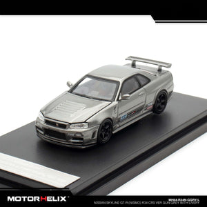 MOTORHELIX NISSAN SKYLINE GT-R NISMO R34 CRS VERSION GUN GREY WITH