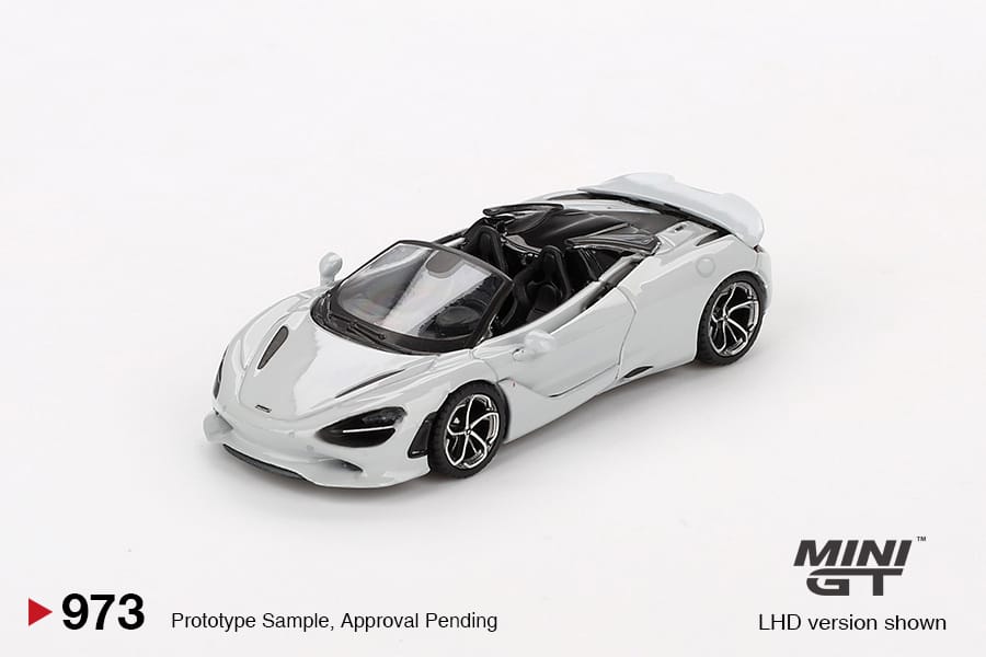 MINI GT #973 MCLAREN 750S SPIDER CIRRUS GREY - 1/64 SCALE