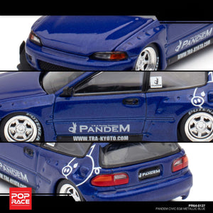 POP RACE PANDEM HONDA CIVIC EG6 METALLIC BLUE - 1/64 SCALE POP RACE PANDEM HONDA CIVIC EG6 METALLIC BLUE - 1/64 SCALE