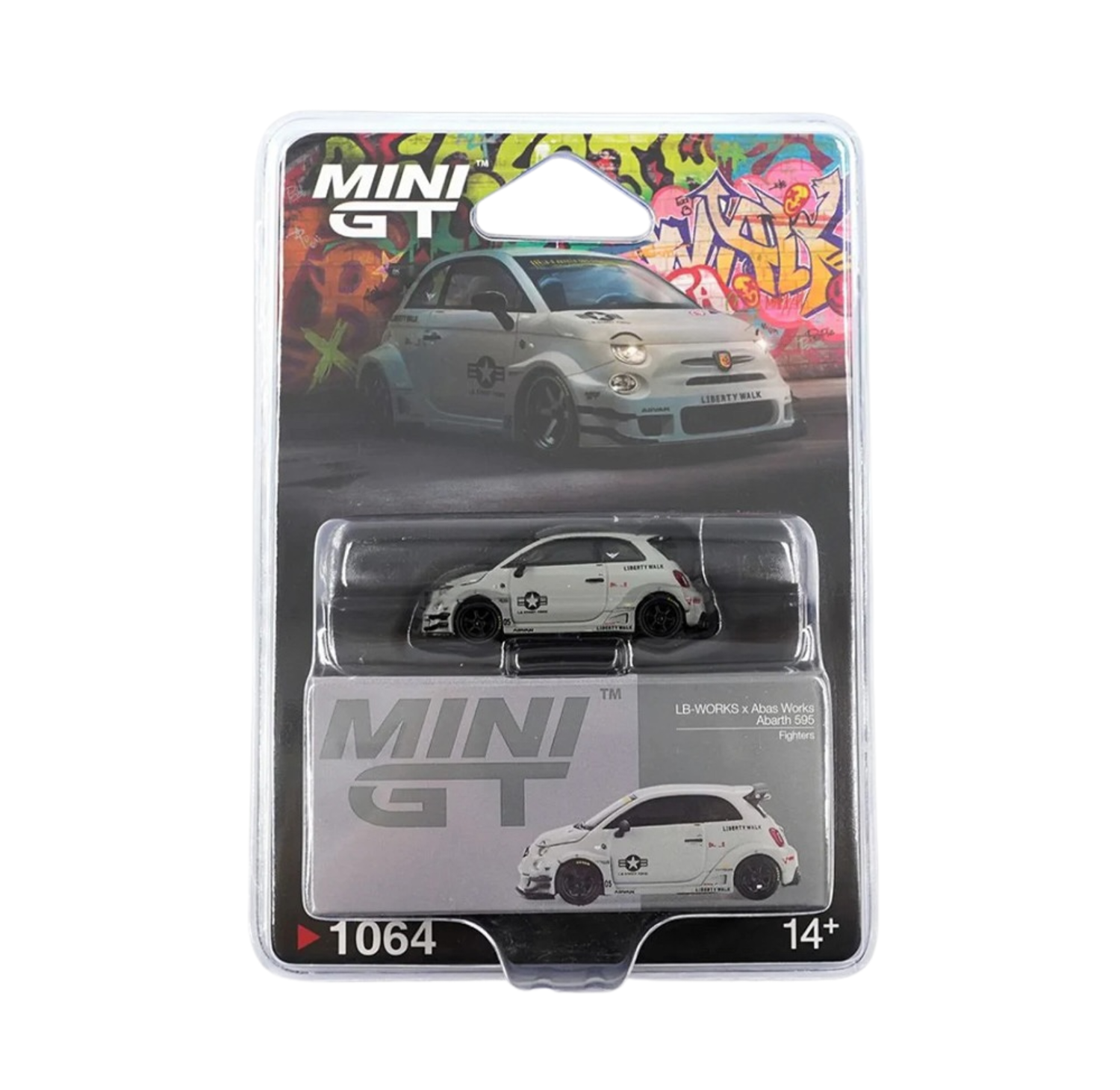MINI GT #1064 ABARTH 595 LB-WORKS x ABAS WORKS FIGHTERS *BLISTER