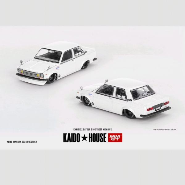 KAIDO☆HOUSE x MINI GT DATSUN 510 STREET NISMO V2 WHITE