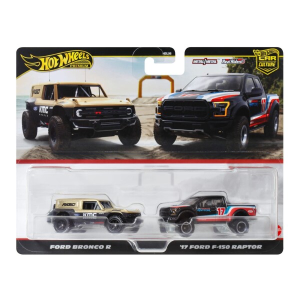 HOTWHEELS PREMIUM FORD BRONCO & FORD F150 RAPTOR TWIN PACK