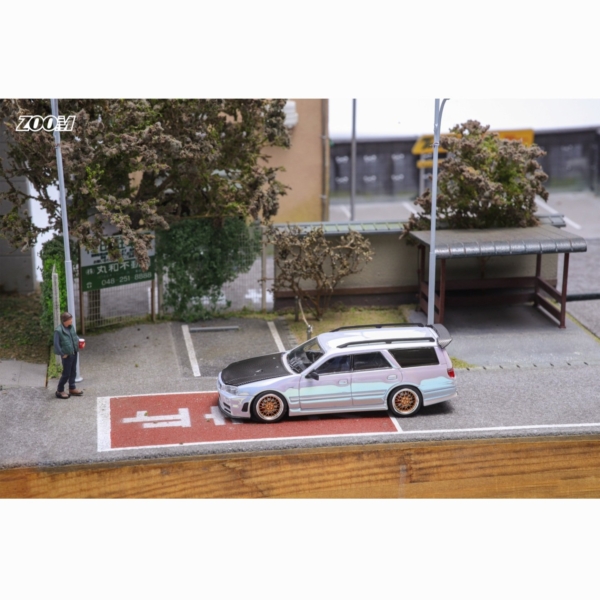 ZOOM NISSAN STAGEA WC34 260RS WHITE + CARBON HOOD