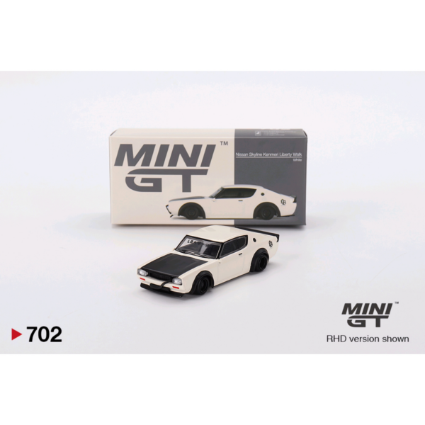 MINI GT NISSAN SKYLINE KENMERI LIBERTY WALK WHITE