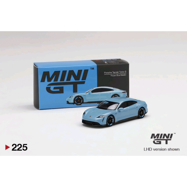 MINI GT PORCHE TAYCAN TURBO S FROZEN BLUE METALLIC