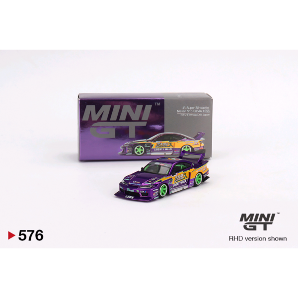 MINI GT NISSAN S15 SILVIA #555 LB-SUPER SILHOUETTE 2022 FORMULA DRIFT JAPAN