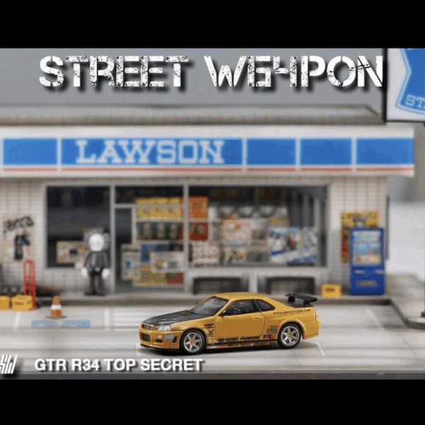 STREETWEAPON NISSAN SKYLINE GT-R R34 TOP SECRET GOLD