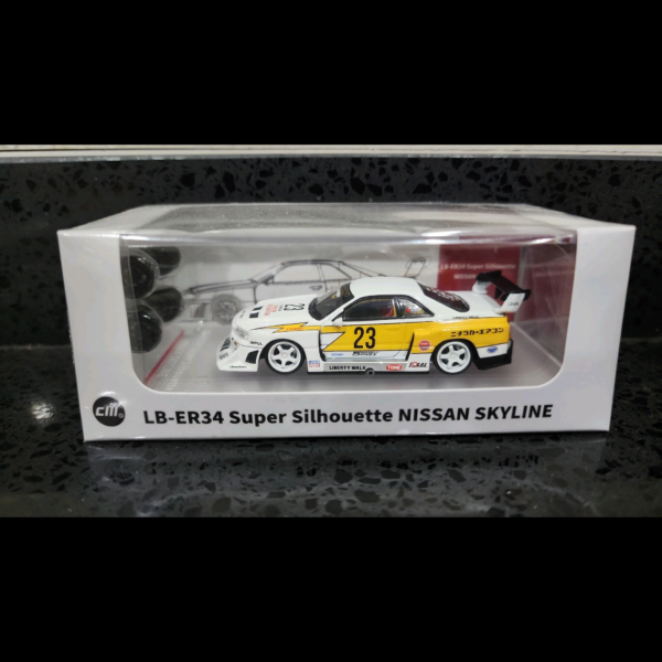 CM MODEL NISSAN SKYLINE LB-ER34 SUPER SILHOUETTE #23 + EXTRA WHEELS
