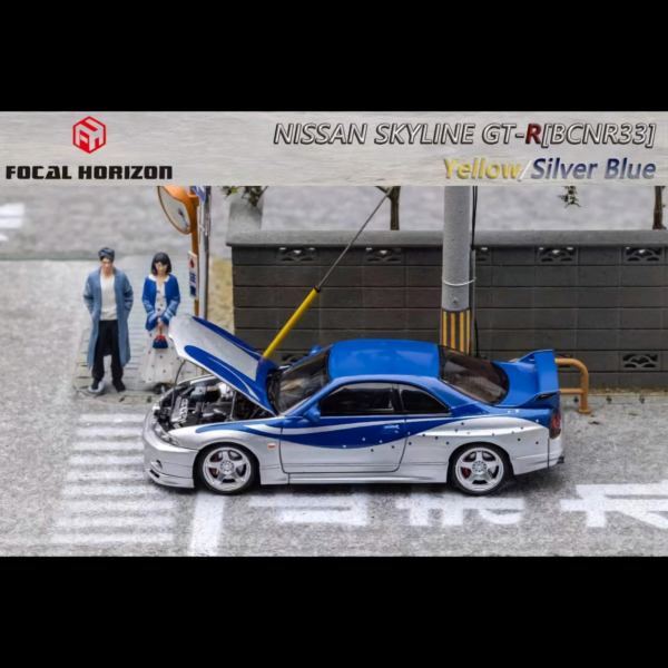 FOCAL HORIZON NISSAN SKYLINE GT-R R33 SILVER/BLUE