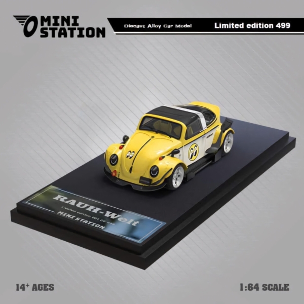 MINI STATION VOLKSWAGEN RWB BEETLE TARGA MOONEYES YELLOW
