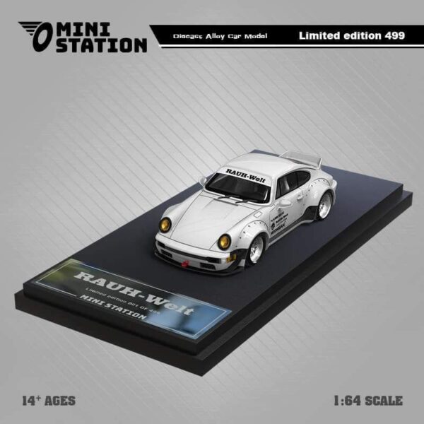 MINI STATION PORCHE RWB 964 DUCKTAIL SAMURAI CYBERPUNK WHITE