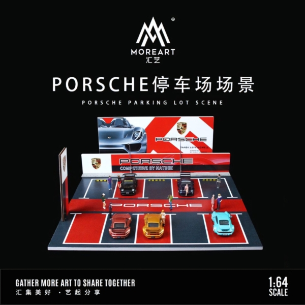MOREART PORCHE PARKING LOT SCENE DIORAMA