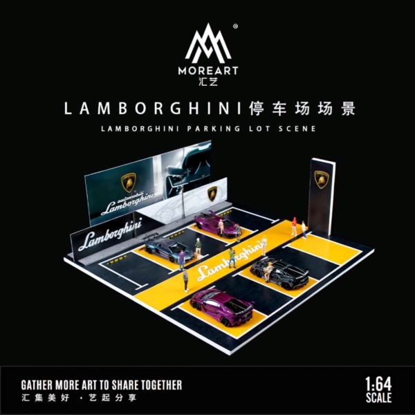 MOREART LAMBORGHINI PARKING LOT SCENE DIORAMA