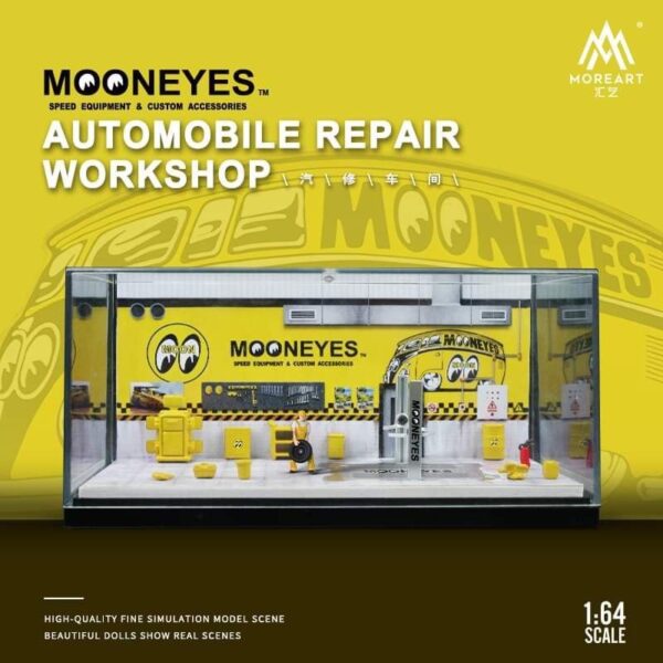 MOREART MOONEYES AUTOMOBILE REPAIR WORKSHOP DIORAMA + ACCESSORIES