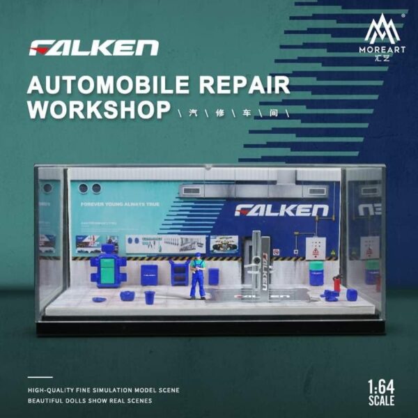 MOREART FALKEN AUTOMOBILE REPAIR WORKSHOP DIORAMA + ACCESSORIES