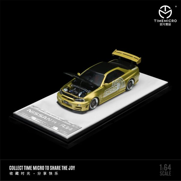 TIME MICRO NISSAN SKYLINE GT-R R34 Z-TUNE GOLD BBS LIVERY