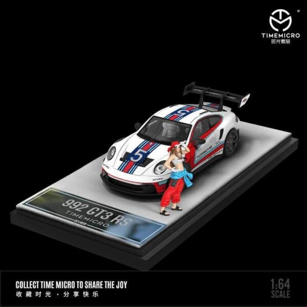 TIME MICRO PORCHE 911 GT3 RS MARTINI RACING LIVERY #5 + FIGURINE