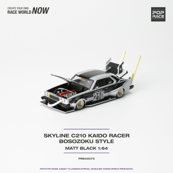 POP RACE NISSAN SKYLINE C210 KAIDO RACER BOSOZOKU STYLE MATTE BLACK