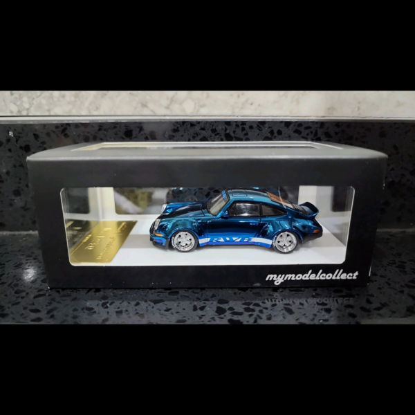 MY MODEL COLLECT PORCHE RWB 930 DUCKTAIL CHROME BLUE
