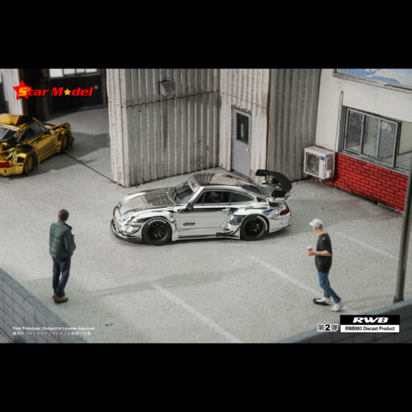 STAR MODEL PORCHE RWB 993 CHROME SILVER