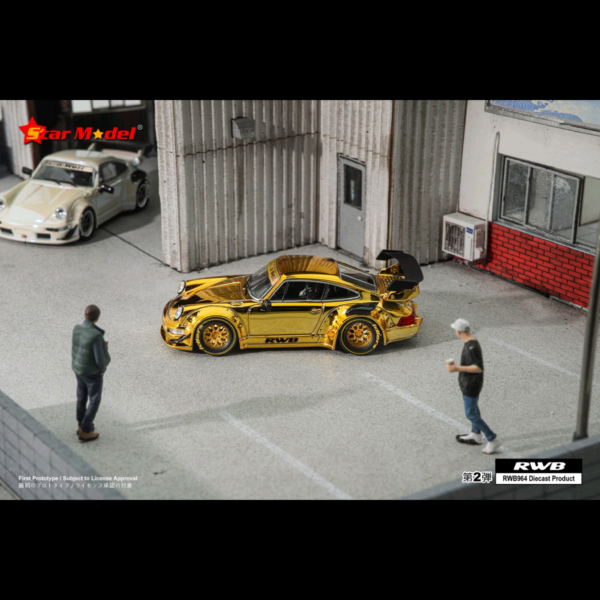 STAR MODEL PORCHE RWB 964 CHROME GOLD