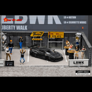 STAR MODEL FERRARI 458GT LB-SILHOUETTE WORKS BLACK + FIGURINE