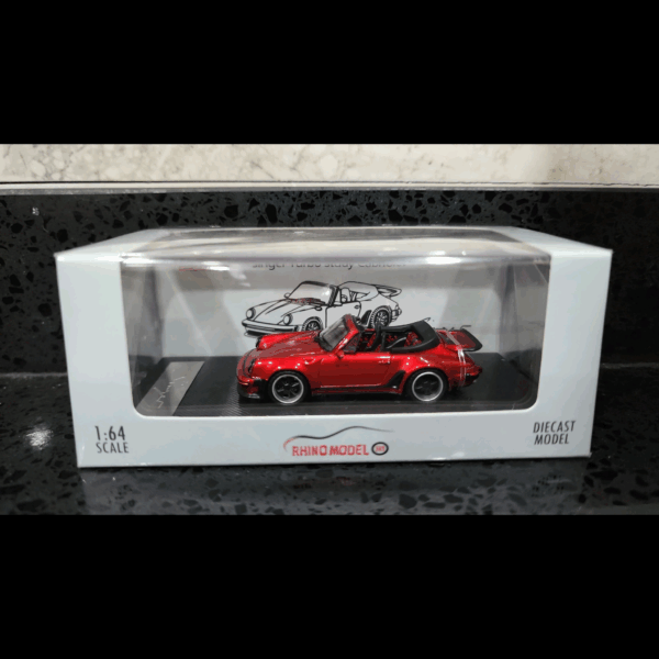 RHINO MODEL PORCHE SINGER 930 TURBO CABRIOLET RED