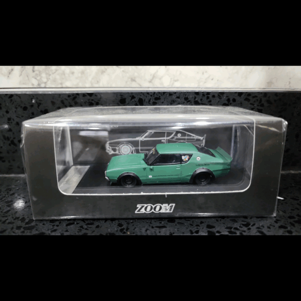 ZOOM NISSAN SKYLINE KPGC110 LIBERTY WALK KENMERI MATTE GREEN
