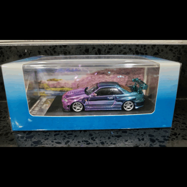 FUJI NISSAN SKYLINE GT-R R34 NISMO Z-TUNE HIGH WING PURPLE/BLUE GRADIENT