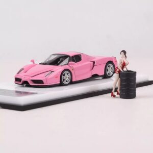 KING MODEL FERRARI ENZO PINK + FIGURINE