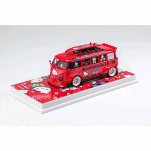 FLAME MODEL VOLKSWAGEN T1 KOMBI MODIFIED RED HELLO KITTY LIVERY