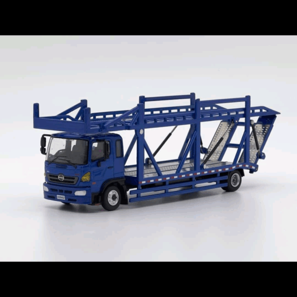 TINY CITY HINO RANGER 500 DOUBLE DECK BRIDGE CAR CARRIER BLUE